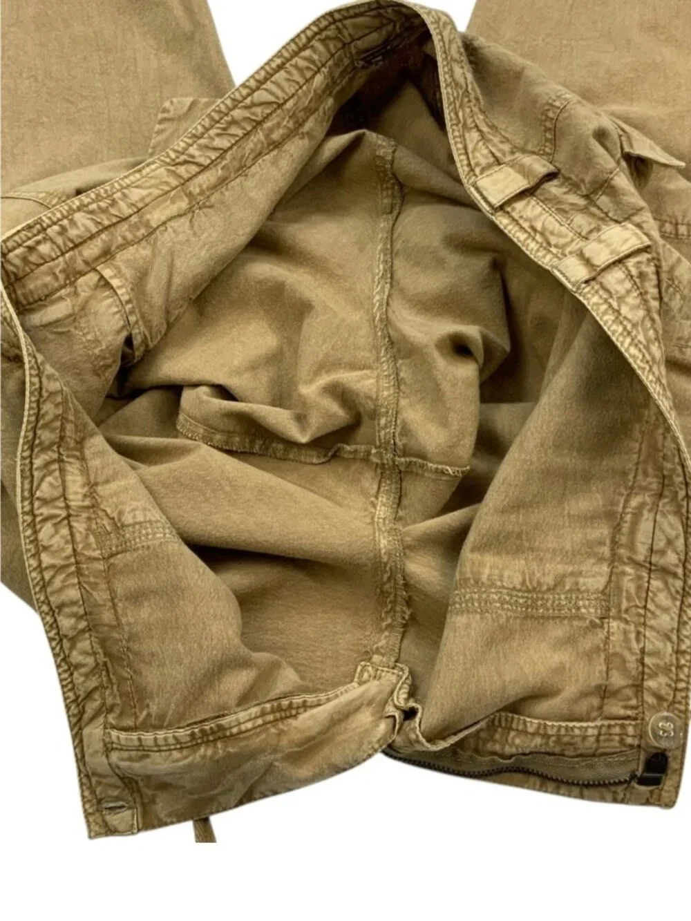 Free People One Step Ahead Parachute Pant XS Neutral Wide Leg Cargo OVERSIZED